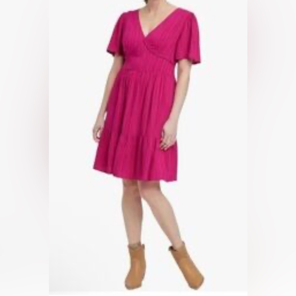 Beautiful Fuschia fit and flare dress size S